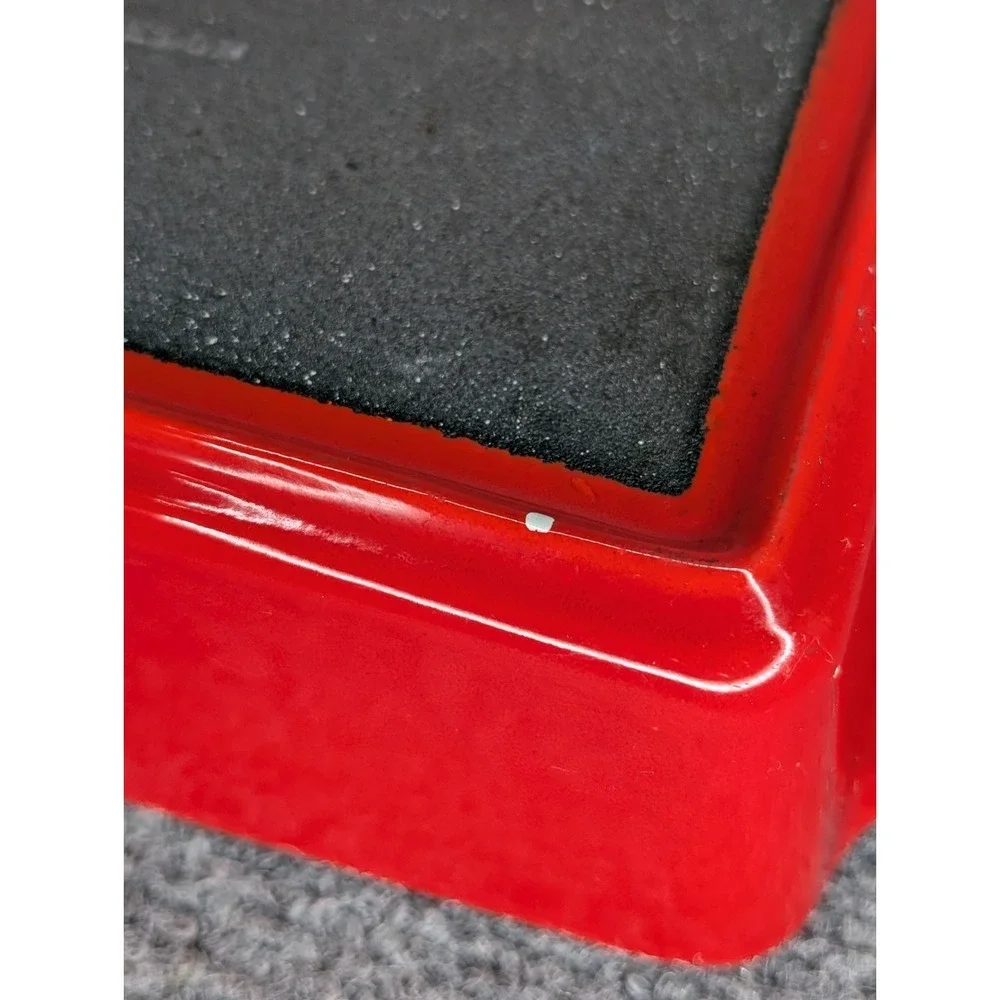 Vintage Copco Denmark Michael Lax Red Enamel Cast Iron Baking Pan 10 X 6 X 2‎